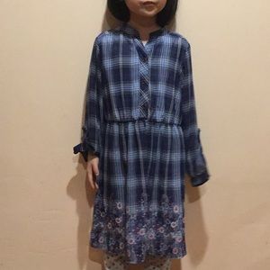 Blue plaid dress